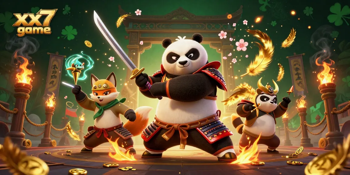 Experience thrilling action in the xx7 game with 3D illustrated characters in a dynamic casino setting.