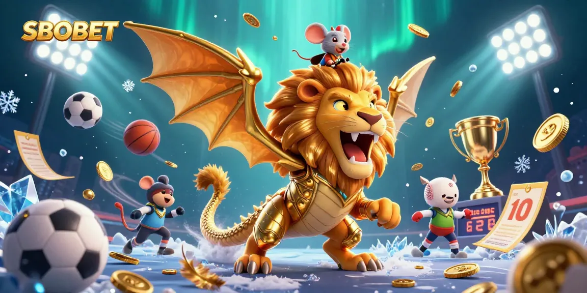 SBOBET enhances your sports betting adventure with dynamic gameplay and engaging elements in this vibrant illustration.