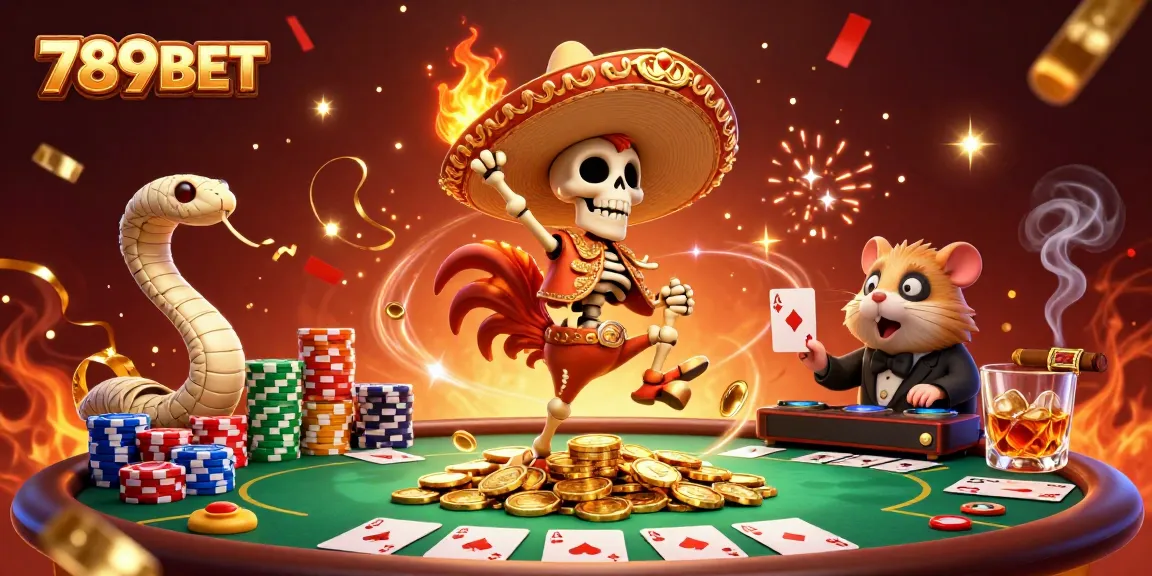 Win big at 789BET with an exciting casino party scene featuring vibrant characters and lively gaming elements.
