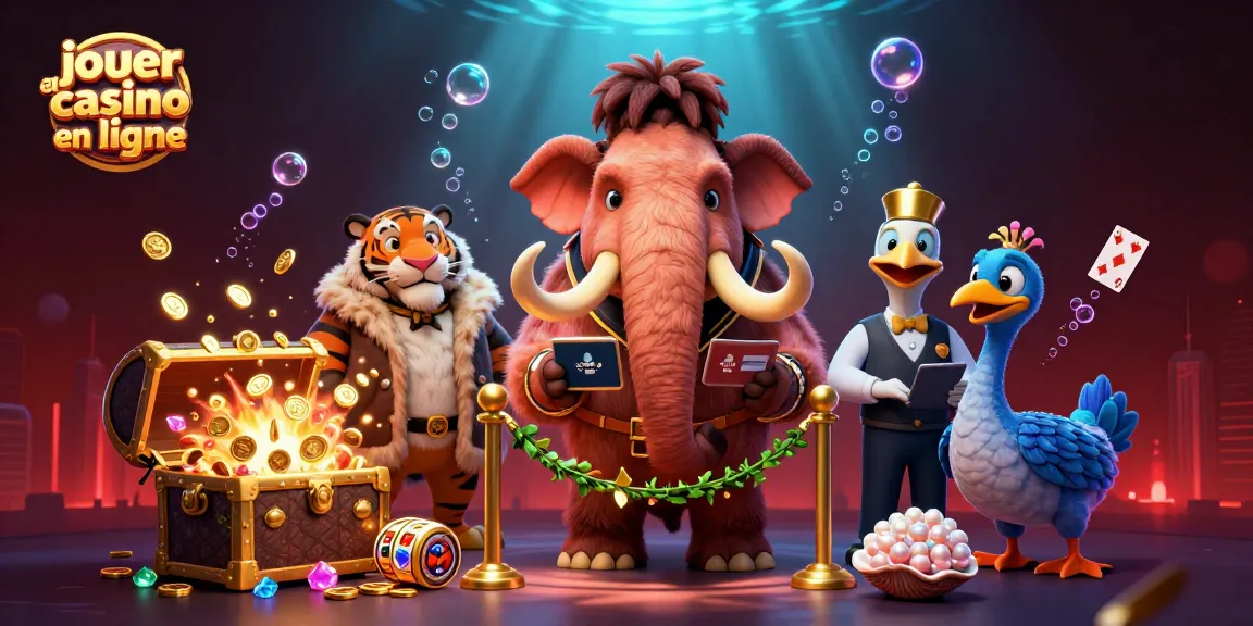 Jouer au casino en ligne avec des personnages animés dans une scène colorée et dynamique, mêlant jeux de casino.