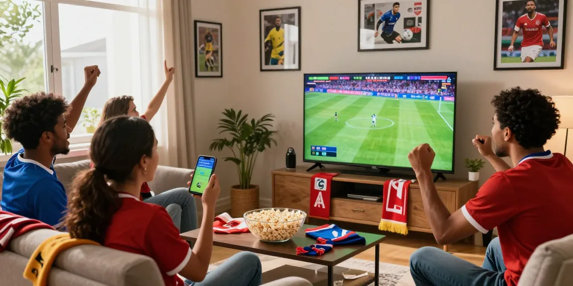 Pengalaman live streaming bola di ruang tamu dengan teman-teman menyaksikan pertandingan dalam HD.
